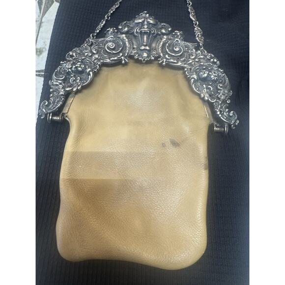 French Antique Sterling Silver Gargoyle Mascaron Frame Purse - Picture 3 of 14